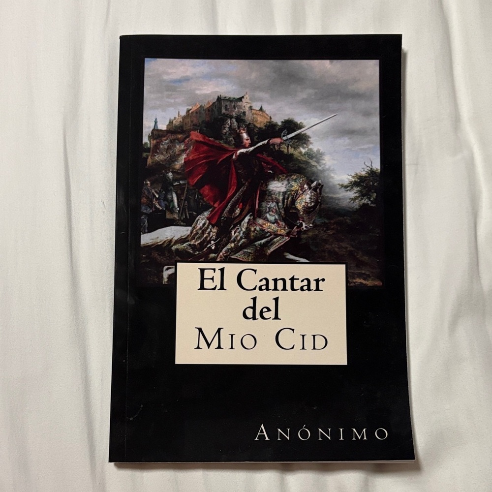 El Cantar del Mio Cid Paperback Book - Black Cover with Artwork